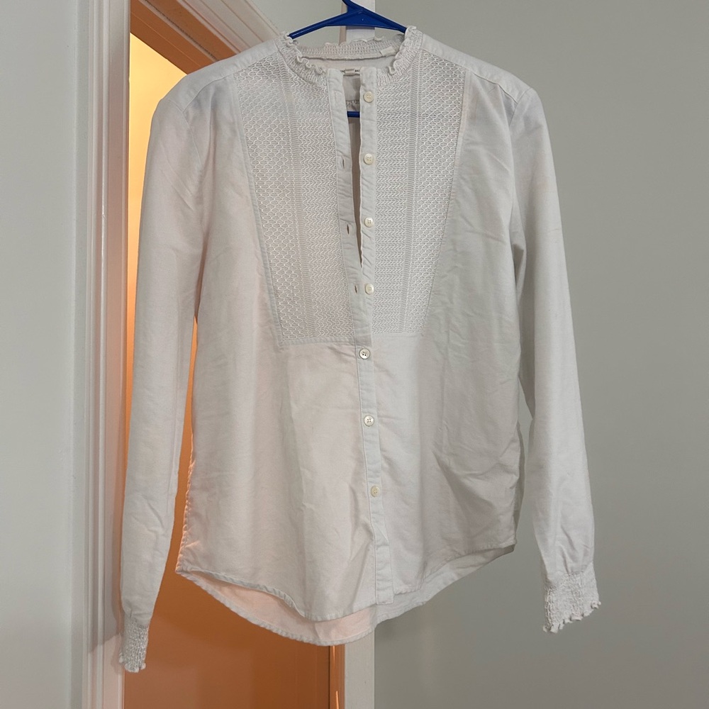 Chinti & Parker Cotton Poplin Button Down Blouse